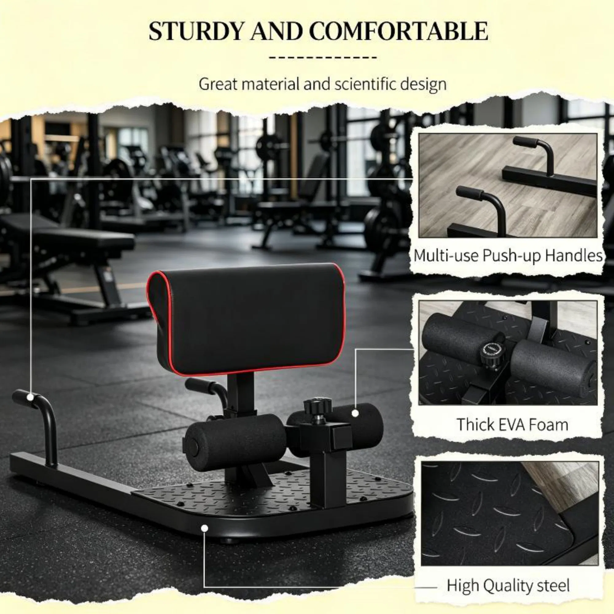 Black 3-in-1 Padded Push Up Si - đánh giá và giá All In One Gym Home Equipment