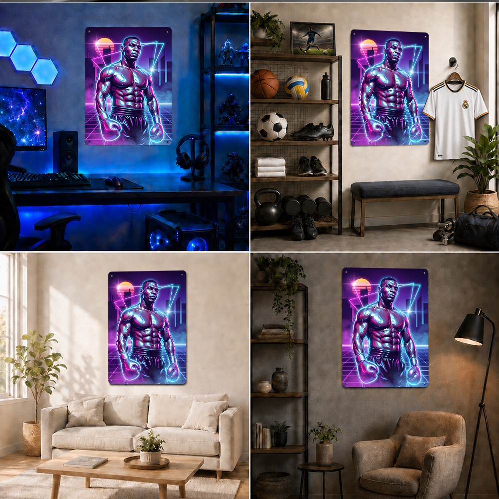 Mike Tyson Boxing Textured Met - đánh giá và giá Home Gym Neon Sign