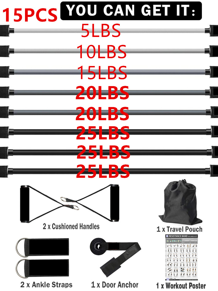 145lb Fitness Booty Resistance - đánh giá và giá Home Gym Equipment Set